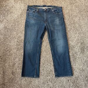 Levis 559 Jeans Mens 44 Medium Wash Denim Stretch Straight Size 44x30 Blue